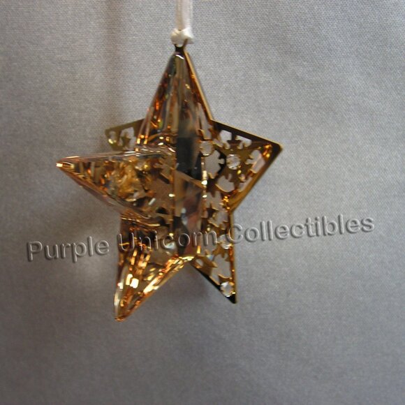 Swarovski Crystal Crystal Pixel Star Ornament ~ Golden Shadow 1140008 - Picture 3 of 5